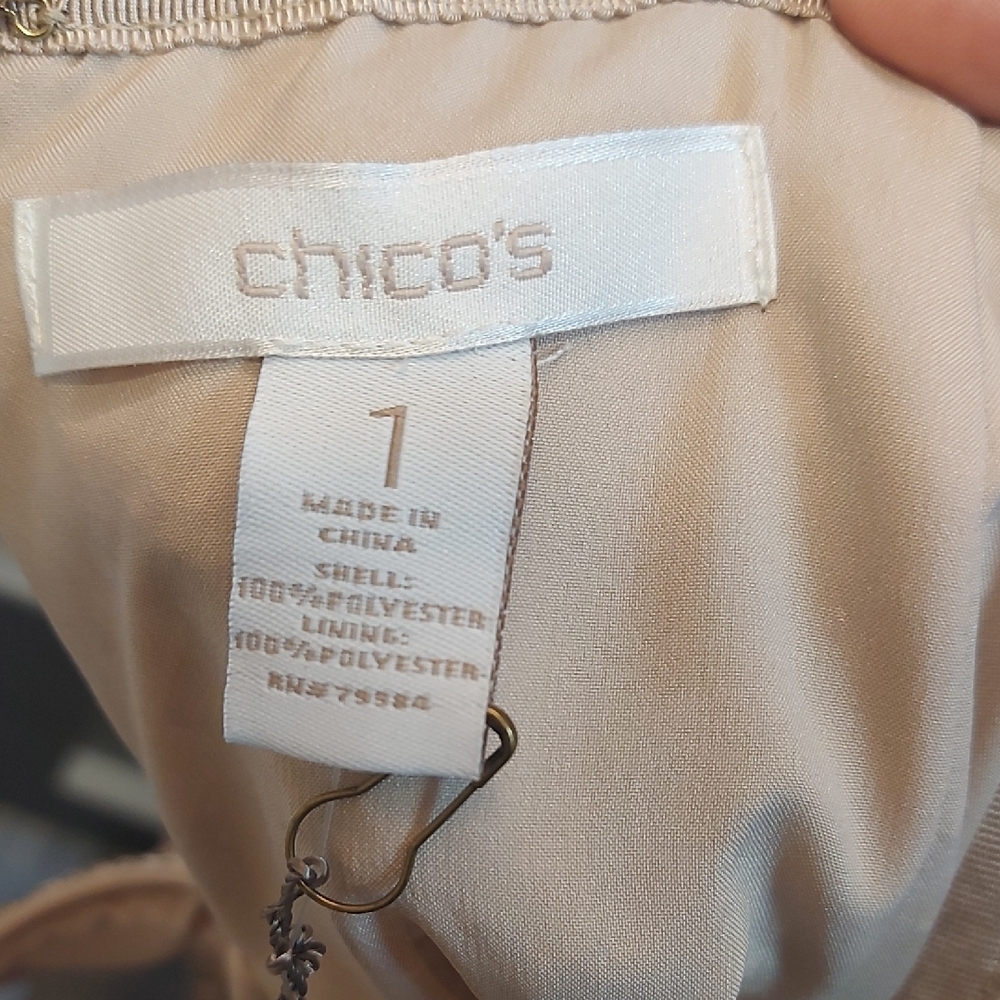 Chico's Glittering Gold Sequin Pencil Skirt - Picture 5 of 8